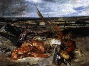 Eugene Delacroix Still-Life with Lobster Norge oil painting reproduction